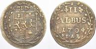 Hessen-Darmstadt 2 Albus 1704 I Ernst Ludwig 1678-1739. VF+
