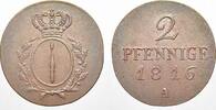 Brandenburg-Preußen Cu 2 Pfennige Friedrich Wilhelm III. 1797-1840. -