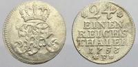 Brandenburg-Preußen 1/24 Taler 1753 F Friedrich II. 1740-1786. Fast vorzüglich