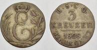 Sachsen-Coburg-Gotha 3 Kreuzer Ernst I. 1826-1844. -