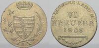 Sachsen-Coburg-Saalfeld 6 Kreuzer Franz Friedrich Anton 1800-1806. -