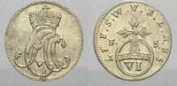 Sachsen-Weimar-Eisenach 6 Pfennig (Sechser) Ernst August Constantin 1756-1759. -