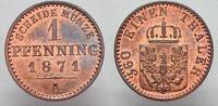 Brandenburg-Preußen Cu Pfennig Wilhelm I. 1861-1888. -