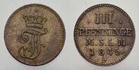 Mecklenburg-Schwerin 3 Pfennig Friedrich Franz II. 1842-1883. -