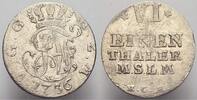 Mecklenburg-Strelitz 1/6 Taler Adolf Friedrich IV. 1752-1794. -