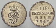 Mecklenburg-Schwerin 3 Pfennige Paul Friedrich 1837-1842. -