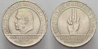 Weimarer Republik 3 Reichsmark 1929 A, Verfassung Schwurhand. 10 J -