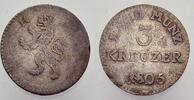 Hessen-Darmstadt 3 Kreuzer Ludwig X. 1790-1806. -