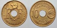 Französisch-Äquatorial Afrika Bronze 10 Centimes Französisch-Äquatorial Afrika 1910-1958. -
