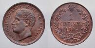 Italien-Königreich Cu 1 Centissimo Vittorio Emanuele III 1900-1946. -