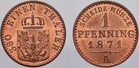 Brandenburg-Preußen Cu Pfennig Wilhelm I. 1861-1888. -