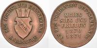 Cu Gedenkkreuzer 1871 Baden-Durlach Friedrich I. 1852-1907. Sehr schön+