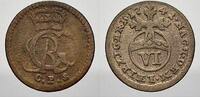 Braunschweig-Calenberg-Hannover 6 Pfennig nach dem Leipziger Fuß 1 Georg II. 1727-1760. -