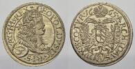 Haus Habsburg 3 Kreuzer Leopold I. 1658-1705. -
