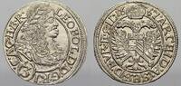 Schlesien-Der oberste Lehnsherr 3 Kreuzer 1667 Leopold 1658-1705. BU
