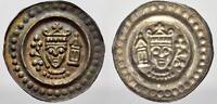 Ulm, königliche Münzstätte Brakteat Friedrich II. 1212-1250. Fast stempelglanzes Prachtexemplar mit schöner Patina