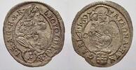 Haus Habsburg 1 Kreuzer 1697 C Leopold I. 1658-1705. Selten. Überdurchschnittlich erhalten. VF-EF