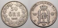 Schweden 50 Öre 1 Oskar II. 1872-1907. -