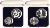 Israel 1 New Sheqel + 2 New Sheqalim 45 Jahre Staat Israel. -