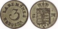 Sachsen-Meiningen 3 Kreuzer Bernhard Erich Freund 1803-1866. -