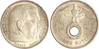 Drittes Reich 5 Reichsmark Paul von Hindenburg - mit Hakenkreuz. -