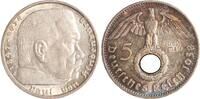 Drittes Reich 5 Reichsmark Paul von Hindenburg - mit Hakenkreuz. -