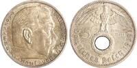 Drittes Reich 5 Reichsmark Paul von Hindenburg - mit Hakenkreuz. -
