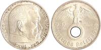 Drittes Reich 2 Reichsmark Paul von Hindenburg - mit Hakenkreuz. -