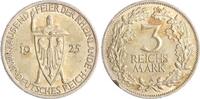 Weimarer Republik 3 Reichsmark Rheinlande. -