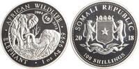 Somalia 100 Shillings African Wildlife - Elephant. -