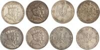 Preussen 4 x Krönungstaler Wilhelm I. 1861-1888. -