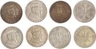 Preussen 4 x Krönungstaler Wilhelm I. 1861-1888. -