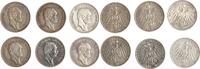 Sachsen 6 x 3 Mark Friedrich August III. 1904-1918. -