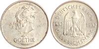 Weimarer Republik 3 Reichsmark Goethe. -