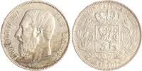5 Francs 1870 Belgien Leopold II. 1865-1909. sehr schön - vorzüglich