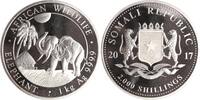 Somalia 2000 Shillings 2017 1 Kilo - African Wildlife - Elephant. Proof in Originalkapsel