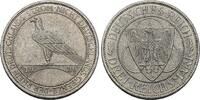 Weimarer Republik 3 Reichsmark 1930 A Rheinlandräumung. UNC-