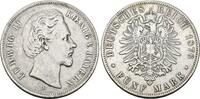 Bayern 5 Mark 1876 D Ludwig II. 1864-1886. Sch&ouml;n/Sehr sch&ouml;n 85,00 EUR  Excl. 10,00 EUR Verzending