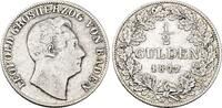 Baden 1/2 Gulden 1847 Carl Leopold Friedrich 1830-1852 Sehr sch&ouml;n 40,00 EUR  Excl. 10,00 EUR Verzending