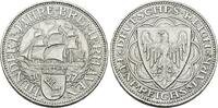 Weimarer Republik 5 Reichsmark 1927 A Bremerhaven. aEF