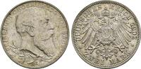 BADEN, GROSSHERZOGTUM 2 Mark 1902, Friedrich I., 1856-1907 EF