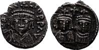 Byzanz Halbsiliqua 617/641, Heraclius, 610-641, mit Heraclius Constantinus und Martina VF