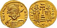 Solidus Constantinus IV., 668-685, mit Heraclius und Tiberius. -
