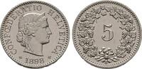 Schweiz 5 Rappen 1898 B, Eidgenossenschaft CH UNC