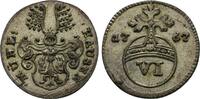 Mühlhausen, Stadt 6 Pfennig 1767. VF