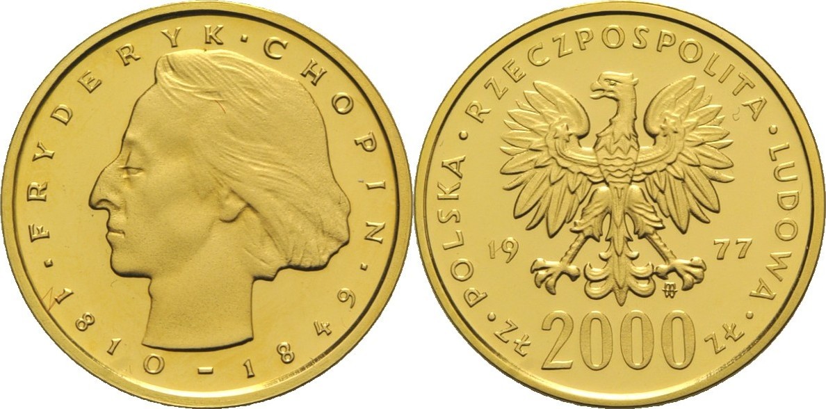 Polen 2000 Zloty 1977 Republik Proof MA Shops polen-2000-zloty-1977-republik-proof-ma-shops