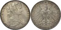 Frankfurt Vereinstaler 1860 Rf., Kr., part. fleckig, leicht getönt, VF