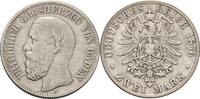Baden 2 Mark 1876 G Friedrich I. 1856-1907 s-ss 70,00 EUR  Excl. 15,90 EUR Verzending