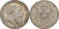 Baden 5 Mark 1907 G Friedrich I. 1856-1907 Rf. u. Kr., ss 50,00 EUR  Excl. 15,90 EUR Verzending