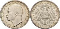 Hessen 3 Mark 1910 A Ernst Ludwig 1892-1918 Feine Kr., min. Rf., AU